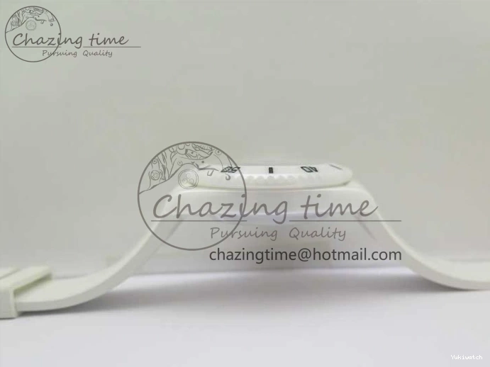 Ceramic Edition 40mm White Dial Submariner Painting White on Best Strap SA3135 Rubber 5GF 0104